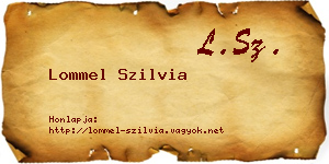 Lommel Szilvia névjegykártya